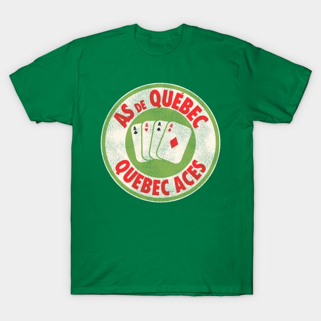 Defunct As De Quebec Aces Hockey Team T-Shirt by Defunctland